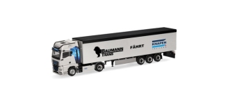 Herpa 320085 - H0 - MAN Schubboden-Sattelzug TGX GM Baumann/Knapen